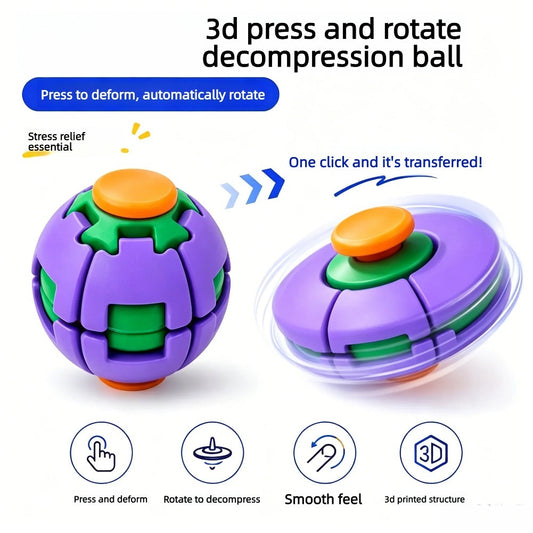 3D Fidget Spinner Ball – Sensory Stress Relief Toy