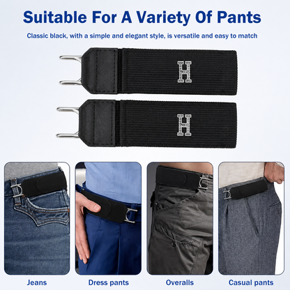 Adjustable Buckleless Elastic Waist Belt – 2 Pack